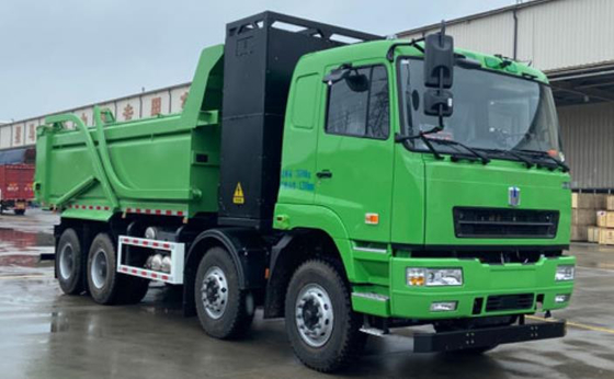 Çin Geely, CATL bataryası, 282 derecelik batarya değişimi, 8X4 tamamen elektrikli atık taşımacılığı için M7 atık kamyonu