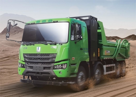 Çin yapımı, CATL pil 422 derece şarj versiyonu, 8X4 saf elektrikli atık kamyonu M7 şehir atıkları taşıma için düz üst