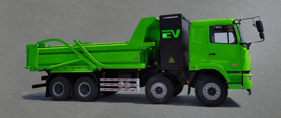 Çin yapımı, CATL pil 422 derece şarj versiyonu, 8X4 saf elektrikli atık kamyonu M7 şehir atıkları taşıma için düz üst