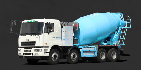 Çin Geely, standart versiyon M7, CATL-350Kwh şarj, 12 metreküp, 8x4 saf elektrikli çimento karıştırıcı kamyonu